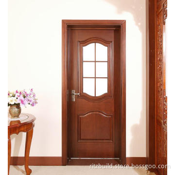 House Furniture Wood Door Interior Bathroom Wood+Glass Door